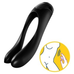 Satisfyer Candy Cane Finger Vibrator-Black